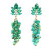Gehna Jaipur Tsavorite Green Color Stone Studded Beautiful Earring  For Girls & Women FE-1388