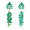 Gehna Jaipur Tsavorite Green Color Stone Studded Beautiful Earring  For Girls & Women FE-1388 - Image 2