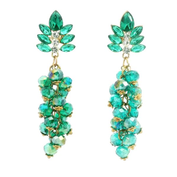Gehna Jaipur Tsavorite Green Color Stone Studded Beautiful Earring  For Girls & Women FE-1388 - Image 2