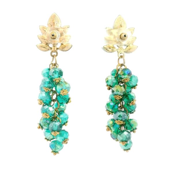 Gehna Jaipur Tsavorite Green Color Stone Studded Beautiful Earring  For Girls & Women FE-1388 - Image 4