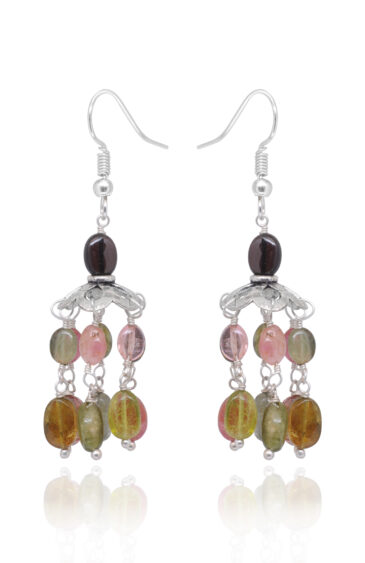Gehna Jaipur Tourmaline Quartz Gemstone Earring Made In.925 Sterling Silver For Girls & Women ES-1899