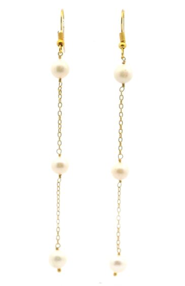 Gehna Jaipur Pearl Beaded Earrings In .925 Sterling Silver For Girls & Women ES-1902