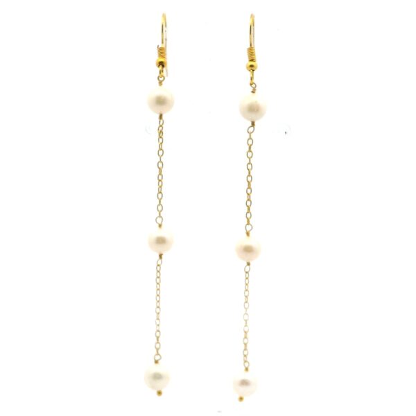 Gehna Jaipur Pearl Beaded Earrings In .925 Sterling Silver For Girls & Women ES-1902 - Image 5