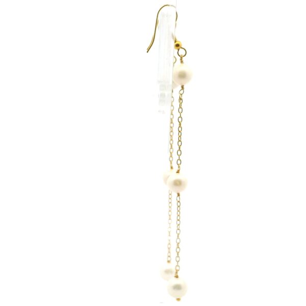 Gehna Jaipur Pearl Beaded Earrings In .925 Sterling Silver For Girls & Women ES-1902 - Image 2
