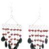Gehna Jaipur Garnet & Black Spinel Gemstone Earrings Made In .925 Solid Silver For Girls & Women ES-1905 - Image 4