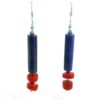 Gehna Jaipur Lapis Lazuli & Red Jasper Gemstone Earrings Made In .925 Solid Silver For Girls & Women ES-1907