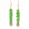 Gehna Jaipur Smoky Quartz & Peridot Gemstone Earrings Made In .925 Solid Silver For Girls & Women ES-1909