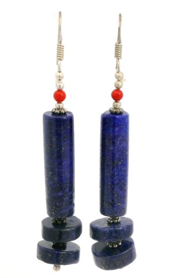 Gehna Jaipur Lapis Lazuli Gemstone Earrings Made In .925 Solid Silver For Girls & Women ES-1910
