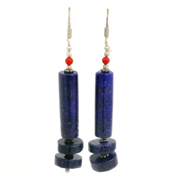 Gehna Jaipur Lapis Lazuli Gemstone Earrings Made In .925 Solid Silver For Girls & Women ES-1910