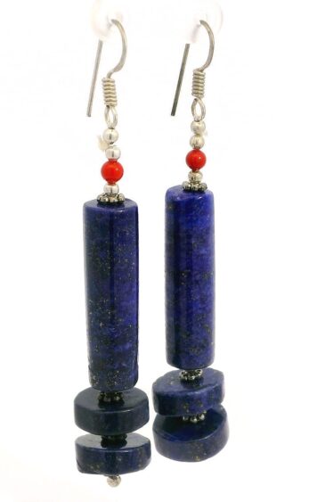 Gehna Jaipur Lapis Lazuli Gemstone Earrings Made In .925 Solid Silver For Girls & Women ES-1910