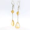 Gehna Jaipur Citrine Round & Drops Gemstone Earrings Made In .925 Solid Silver For Girls & Women ES-1911 - Image 2
