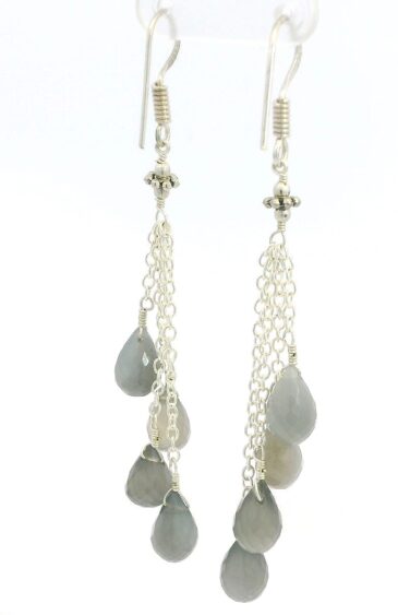 Gehna Jaipur Labradorite Gemstone Earrings Made In .925 Solid Silver For Girls & Women ES-1912