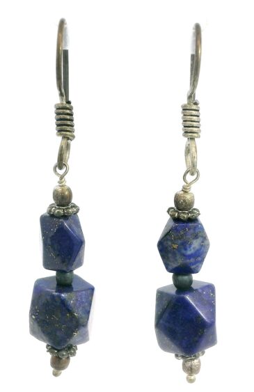 Gehna Jaipur Lapis Lazuli Gemstone Earrings Made In .925 Solid Silver For Girls & Women ES-1913