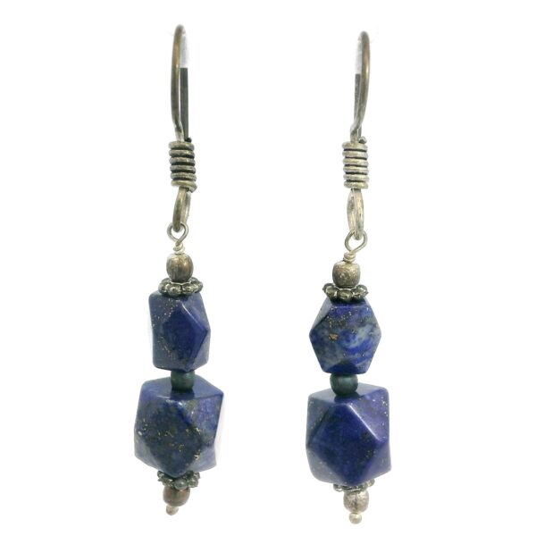 Gehna Jaipur Lapis Lazuli Gemstone Earrings Made In .925 Solid Silver For Girls & Women ES-1913