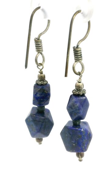 Gehna Jaipur Lapis Lazuli Gemstone Earrings Made In .925 Solid Silver For Girls & Women ES-1913