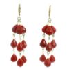 Gehna Jaipur Pearl & Ruby Gemstone Earrings Made In .925 Solid Silver For Girls & Women ES-1915