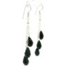 Gehna Jaipur Black Spinel Drop Gemstone Earrings Made In .925 Solid Silver For Girls & Women ES-1916 - Image 3