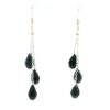 Gehna Jaipur Black Spinel Drop Gemstone Earrings Made In .925 Solid Silver For Girls & Women ES-1916