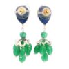 Gehna Jaipur Lapis Lazuli & Green Chalcedony Gemstone Earrings Made In .925 Solid Silver For Girls & Women ES-1919 - Image 4