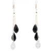 Gehna Jaipur Crystel & Black Spinel Drops Gemstone Earrings Made In .925 Solid Silver For Girls & Women ES-1921