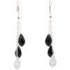 Gehna Jaipur Crystel & Black Spinel Drops Gemstone Earrings Made In .925 Solid Silver For Girls & Women ES-1921 - Image 3