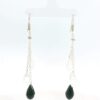 Gehna Jaipur Crystel & Black Spinel Drops Gemstone Earrings Made In .925 Solid Silver For Girls & Women ES-1925