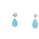 Gehna Jaipur Tourmaline & Aquamarine Gemstone Knotted Earrings In Silver For Girls & Women ES-1927 - Image 5