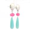Gehna Jaipur Tourmaline & Aquamarine Gemstone Knotted Earrings In Silver For Girls & Women ES-1928 - Image 3