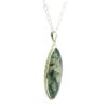 Gehna Jaipur Moss Agte Marquise Shape Gemstone Studded 925 Sterling Silver Pendant For Girls & Women SP03-1117 - Image 4
