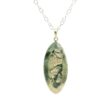 Gehna Jaipur Moss Agte Marquise Shape Gemstone Studded 925 Sterling Silver Pendant For Girls & Women SP03-1117 - Image 3