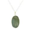 Gehna Jaipur Labradorite Oval Shape Gemstone Studded 925 Sterling Silver Pendant For Girls & Women SP03-1119 - Image 3