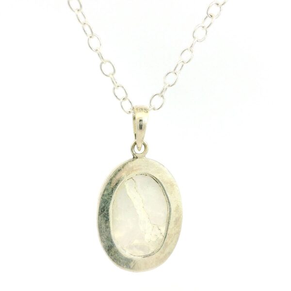 Gehna Jaipur Moonstone Oval Shape Gemstone Studded 925 Sterling Silver Pendant For Girls & Women SP03-1125 - Image 3