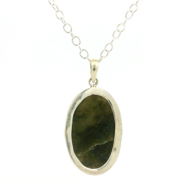 Gehna Jaipur Labradorite Oval Shape Gemstone Studded 925 Sterling Silver Pendant For Girls & Women SP03-1126 - Image 3