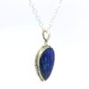 Gehna Jaipur Lapis Lazuli Pear Shape Gemstone Studded 925 Sterling Silver Pendant For Girls & Women SP03-1127 - Image 6
