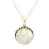 Gehna Jaipur Moonstone Round Shape Gemstone Studded 925 Sterling Silver Pendant For Girls & Women SP03-1128