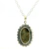 Gehna Jaipur Labradorite Oval Shape Gemstone Studded 925 Sterling Silver Pendant For Girls & Women SP03-1129 - Image 2