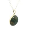Gehna Jaipur Moss Agate Round Shape Gemstone Studded 925 Sterling Silver Pendant For Girls & Women SP03-1131 - Image 4