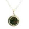 Gehna Jaipur Moss Agate Round Shape Gemstone Studded 925 Sterling Silver Pendant For Girls & Women SP03-1131 - Image 3