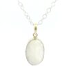Gehna Jaipur Moonstone Oval Shape Gemstone Studded 925 Sterling Silver Pendant For Girls & Women SP03-1132