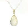 Gehna Jaipur Moonstone Pear Shape Gemstone Studded 925 Sterling Silver Pendant For Girls & Women SP03-1134 - Image 5