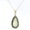 Gehna Jaipur Moonstone Pear Shape Gemstone Studded 925 Sterling Silver Pendant For Girls & Women SP03-1134 - Image 3