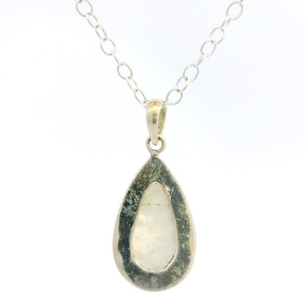 Gehna Jaipur Moonstone Pear Shape Gemstone Studded 925 Sterling Silver Pendant For Girls & Women SP03-1134 - Image 3