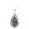 Gehna Jaipur Lapis Lazuli Pear Shape Gemstone Studded 925 Sterling Silver Pendant For Girls & Women SP03-1135 - Image 4