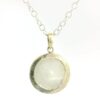Gehna Jaipur Moonstone Round Shape Gemstone Studded 925 Sterling Silver Pendant For Girls & Women SP03-1136 - Image 3