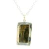 Gehna Jaipur Labradorite Octagon Shape Gemstone Studded 925 Sterling Silver Pendant For Girls & Women SP03-1137 - Image 3
