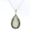 Gehna Jaipur Moonstone Pear Shape Gemstone Studded 925 Sterling Silver Pendant For Girls & Women SP03-1138 - Image 4