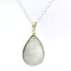 Gehna Jaipur Moonstone Pear Shape Gemstone Studded 925 Sterling Silver Pendant For Girls & Women SP03-1138