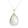 Gehna Jaipur Moonstone Pear Shape Gemstone Studded 925 Sterling Silver Pendant For Girls & Women SP03-1138 - Image 5