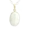 Gehna Jaipur Moonstone Oval Shape Gemstone Studded 925 Sterling Silver Pendant For Girls & Women SP03-1140