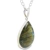 Gehna Jaipur Labradorite Pear Shape Gemstone Studded 925 Sterling Silver Pendant For Girls & Women SP03-1141 - Image 4